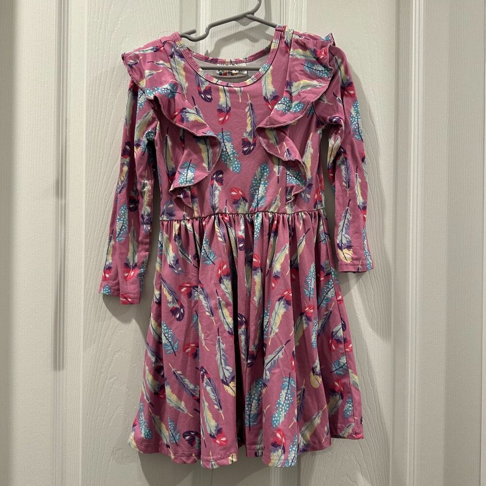 DotDotSmile Pink with Feathers dress